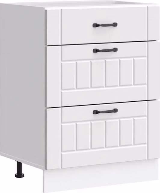 Mobile da cucina moderno bianco in legno composito L/P/H: 60 x 46 x 81,5 cm