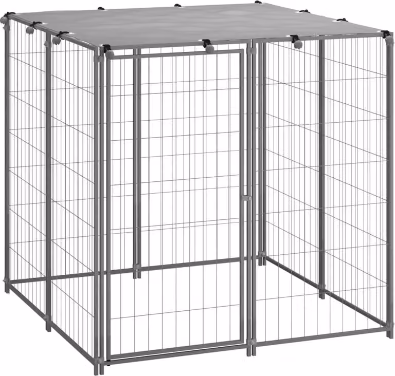 Cuccia per Cani Argento 110x110x110 cm in Acciaio