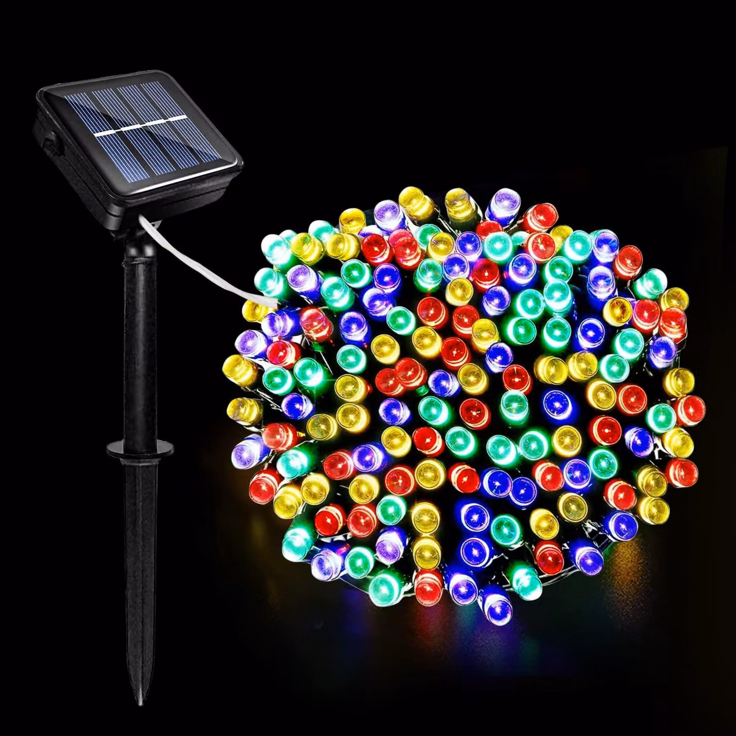 Catena luminosa solare, 10 metri, 100 LED, 8 modalità, impermeabile