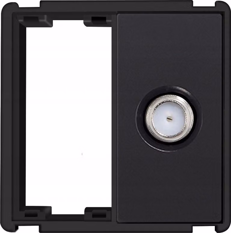 Modulo TV con presa a muro tipo F, sistema RTX SH, nero