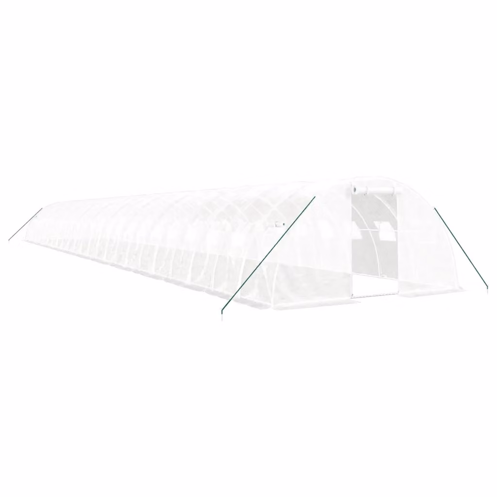 Serra Videx con Telaio in Acciaio Zincato Bianco e Copertura in Policarbonato, L: 400 cm, P: 24 cm, H: 200 cm – 2