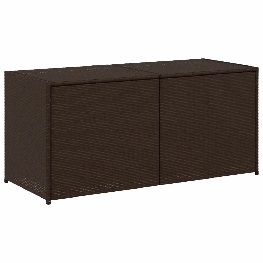 Contenitore da giardino vidaXL in polyrattan marrone con struttura in metallo 283L L: 120 cm, P: 50 cm, H: 56 cm – 2