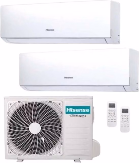 Climatizzatore Condizionatore Hisense Hi Comfort Dual Split Inverter Wifi 7000 + 9000 BTU Classe A++/A+ Bianco
