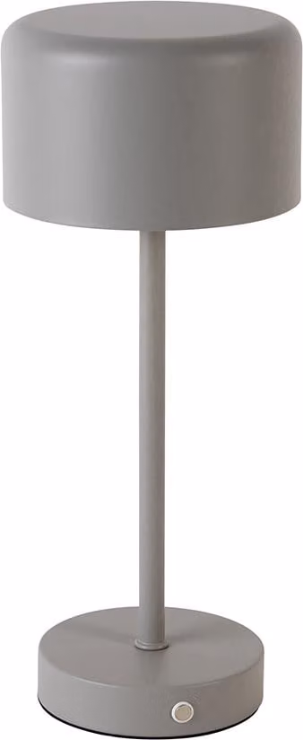 Trio Leuchten - Lampada da tavolo moderna grigia ricaricabile - Poppie touch function dimmer I Dimmerabile I Soggiorno I Camera da letto - Acciaio rotondo - I (non sostituibile) LED