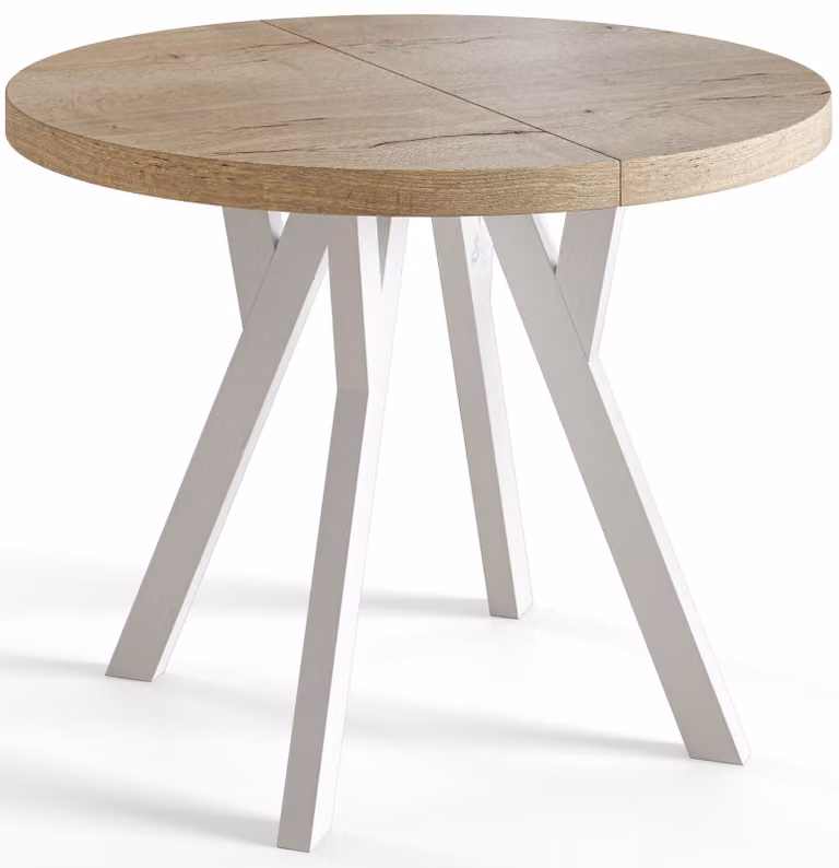 Alpi Moebel, Tavolo da Pranzo, Tavolo per Mangiare Allungabile, Diametro da 100 cm, Halifax, Collezione Ovo