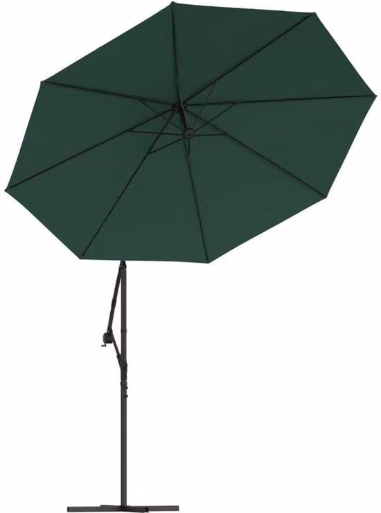 Telo per ombrellone da 350 cm resistente ai raggi UV - Ampio telo verde a 8 stecche per ombrellone