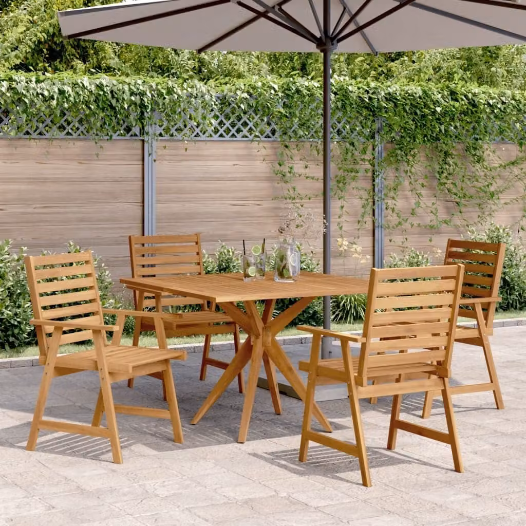 Maison Exclusive - Set da pranzo da giardino in legno massello di acacia, 5 pezzi