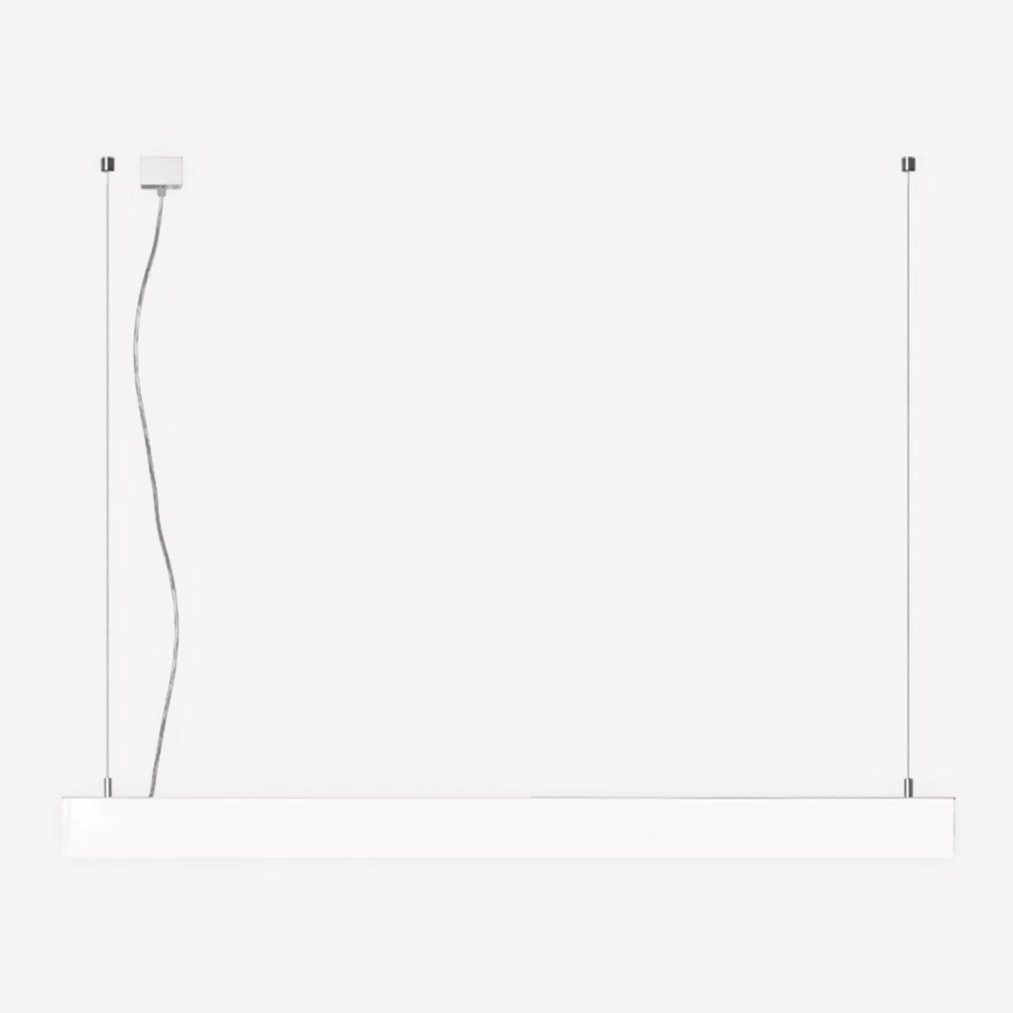 Apparecchio LED a sospensione Izar III. in vetro acrilico, Variante: 1200 x 80 x 40 mm, 32 W, 3000 K, bianco
