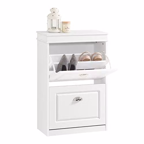 SoBuy Scarpiera slim con 2 ante ribalta 54x24x83cm per ingresso
