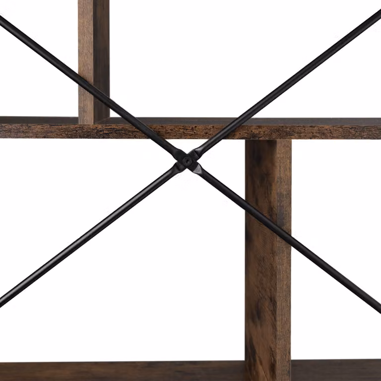 Scaffale Charleston tectake in stile industriale color marrone, L: 75,5 cm, P: 30 cm, H: 155 cm
