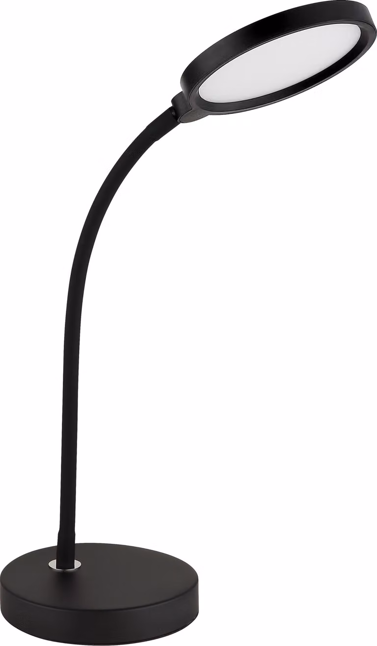 Lampada da tavolo a LED, nero opaco, acrilico, dimmer touch, H 56 cm