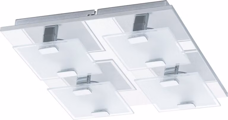 Eglo 93314 Vicaro LED applique / plafoniera 4x2,5W acciaio inox cromo bianco chiaro