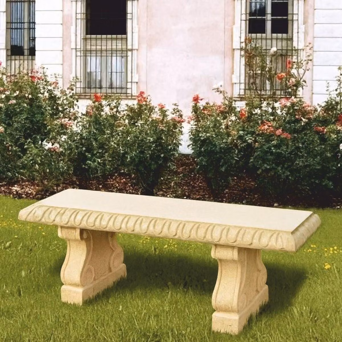 Casa Padrino Panca da giardino barocca Beige 140 cm - Mobili da giardino barocchi - Italy