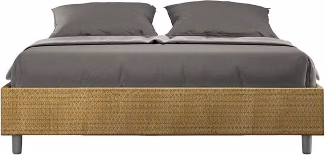 Letto Matrimoniale Sommier 160x190 cm Senza Rete Azelia Labirinto 06 Giallo