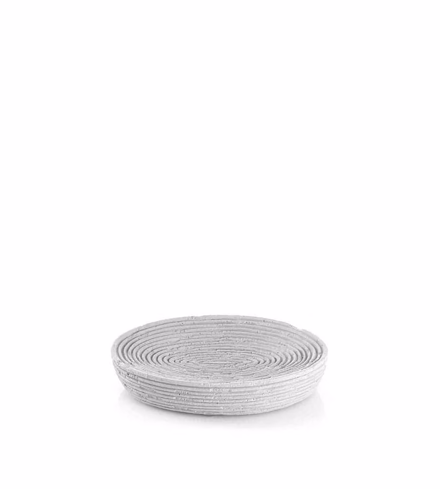 Portasapone da appoggio Gedy Gemini bianco rigato L/P/H: 14,4 x 9,8 x 2,8 cm – 1