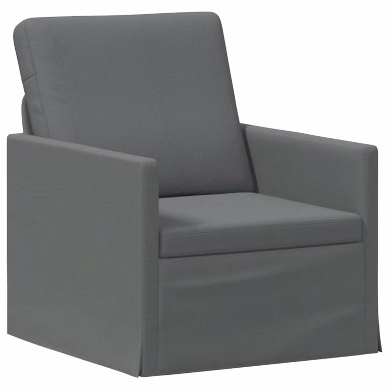 vidaXL Divano Singolo Moderno Grigio con Braccioli e Struttura in Metallo L: 70 cm, P: 81 cm, H: 82 cm