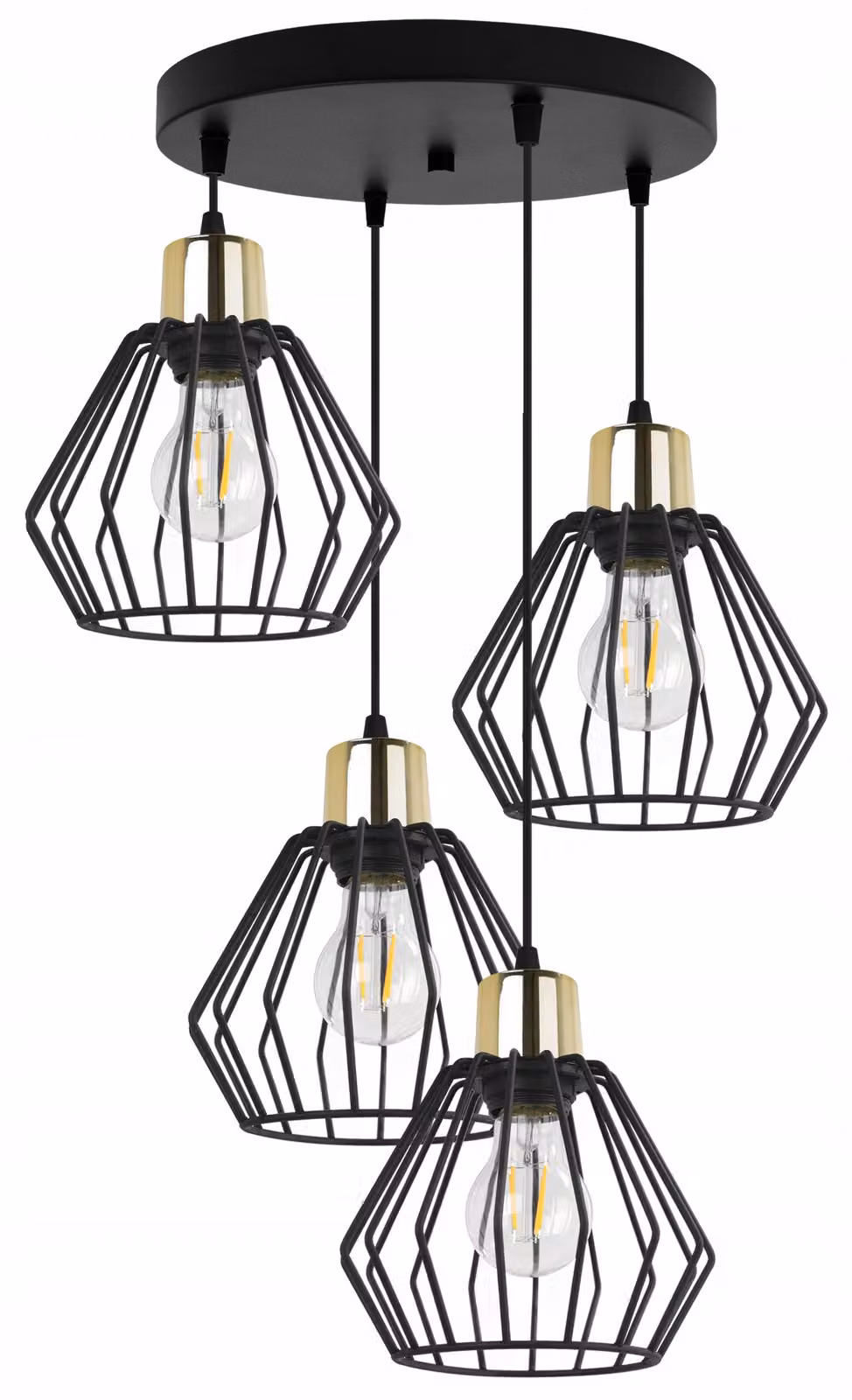 Lampada a sospensione, lampadario da soffitto, paralume in filo metallico, LED