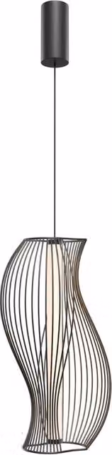 Maytoni Sospensione Contemporanea Shadows of the Past 1 luce LED integrato nero metallo