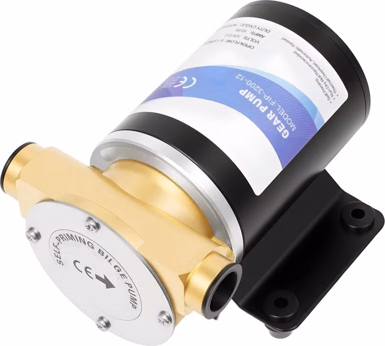 Pompa per acqua da 12V - pompa per l'aumento della pressione - portata 30 l/min, 120 W - 2850 giri/min, testina in rame - resistente alla ruggine e alla corrosione - altezza di mandata 3 m, altezza di aspirazione 1 m - colore nero