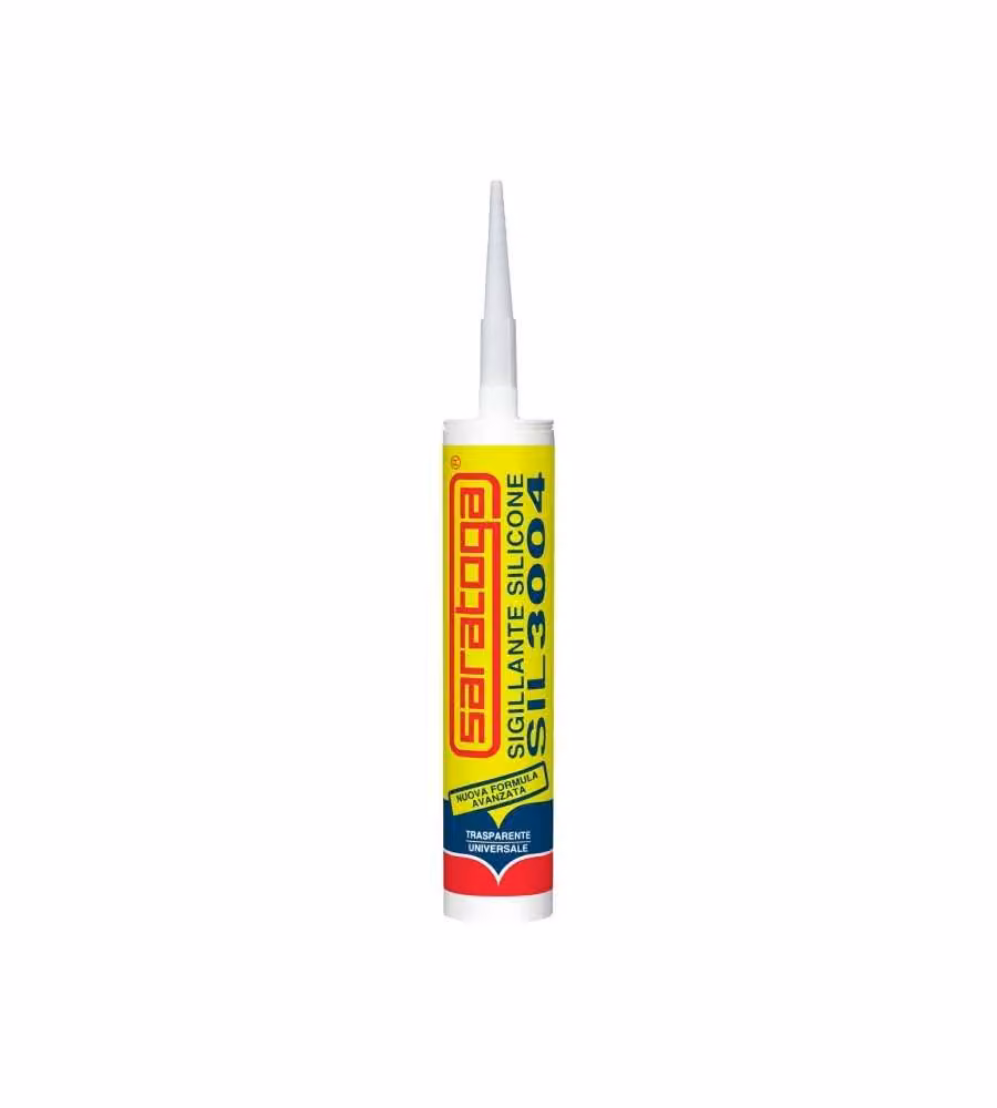 Saratoga Silicone Universale Trasparente 280 ml per Sigillature Edili