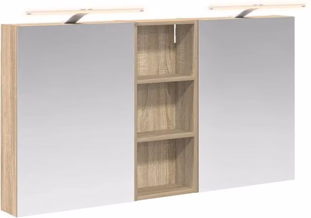 Set di Armadi da Bagno | Armadio da bagno con lo scaffale 3 pz 130 x 14,5 x 70 cm