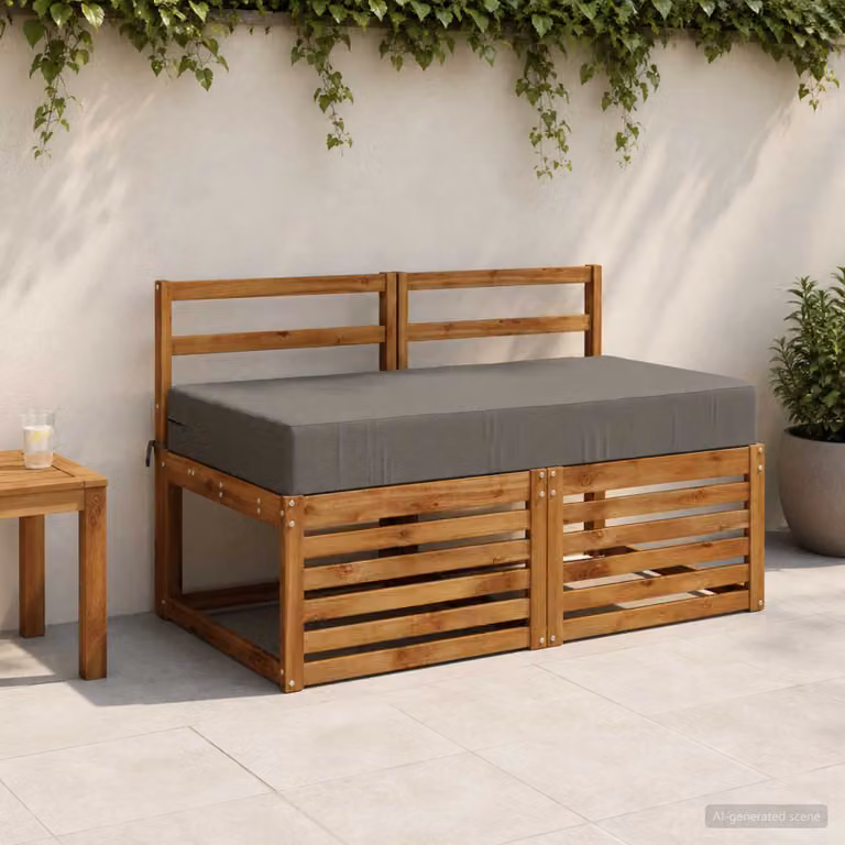 vidaXL Cuscino per la seduta SOEST Grigio in Poliestere con Rivestimento Lavabile