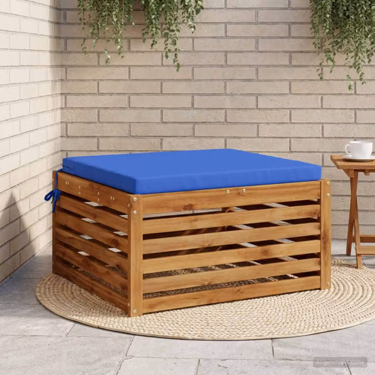 Cuscino per sedia vidaXL SOEST in poliestere blu con rivestimento lavabile e resistente ai raggi UV