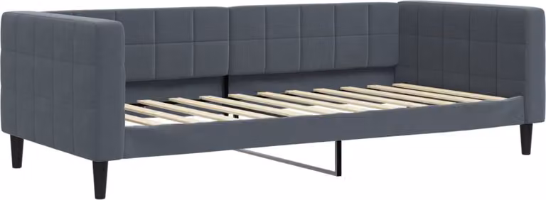 Letto da Giorno Grigio Scuro 90x200 cm in Velluto