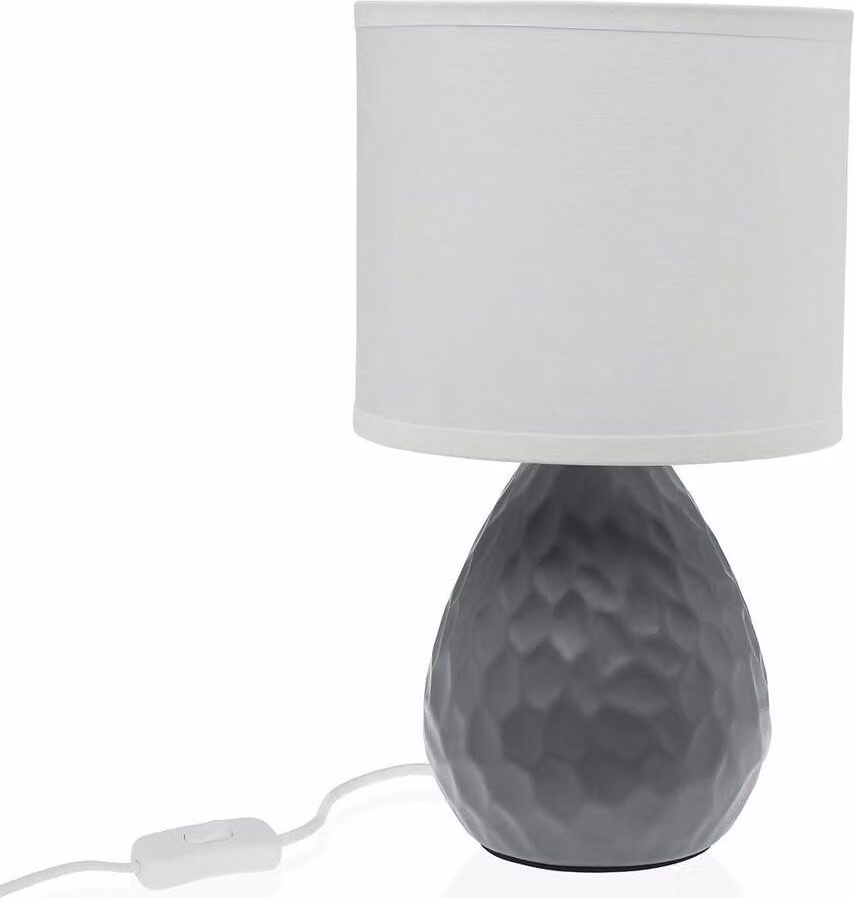 Lampada da tavolo versa in Vetroceramica bianca e grigia 40 l 15,5 x 27,5 cm