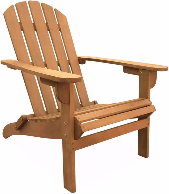 Poltrona da giardino retro Sweeek in legno di eucalipto oliato, marrone naturale, H: 88,5 cm, L: 69 cm, P: 90 cm