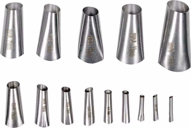 Set di beccucci in silicone e acciaio inossidabile, 14 pezzi