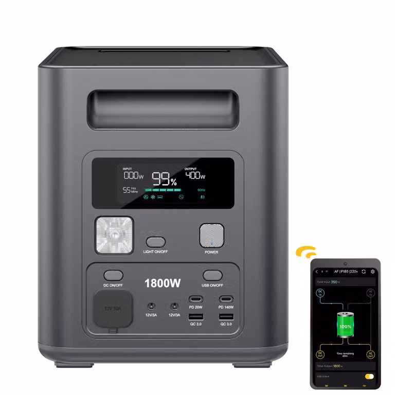 AFERIY Nomad1800 1800 W 1024 Wh Power Station portatile, ricarica in 1 ora, 9 uscite, UPS