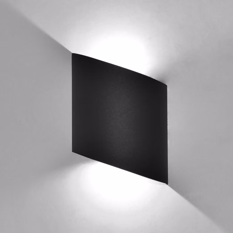 Mantra Iluminación Applique da esterni a LED Sochi, Nero, Alluminio, Moderno, Applique LED da esterni
