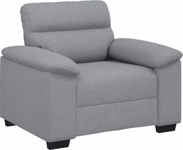 Poltrona Relax Moderna Grigia con Braccioli in Tessuto L: 100 cm, P: 81 cm, H: 84 cm