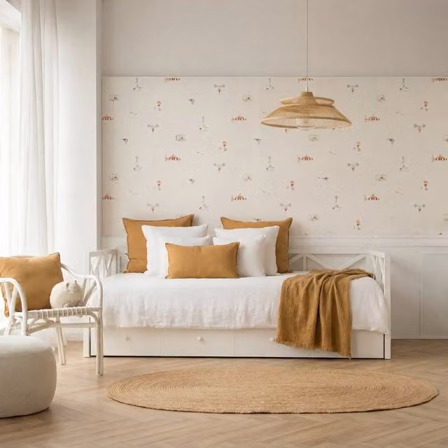 Letto a castello Niza Banak in legno massello di aracaria laccato bianco per materasso da 90x200 cm