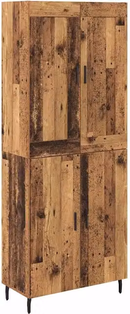 Credenza 2 pz | Madia | Buffet da pranzo | Armadio da pranzo Legno vecchio Legno multistrato