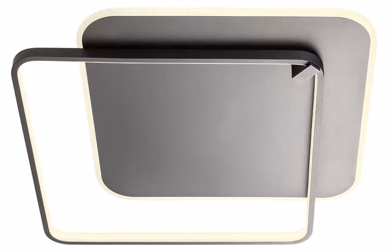 Lampada a LED quadrata, 45W, 3000K, colore nero