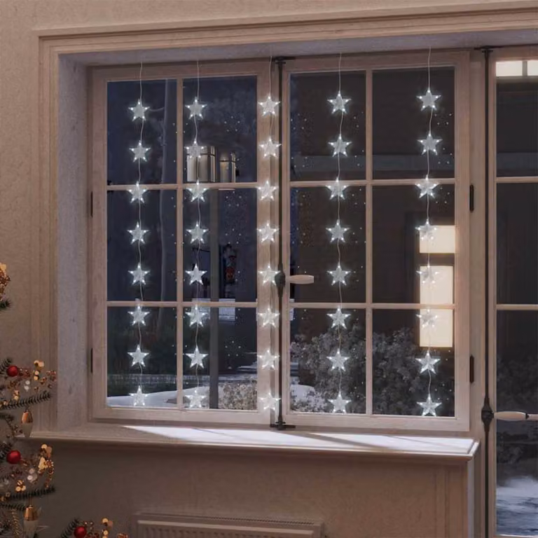 vidaXL Luci Fatate a Stella a LED Bianco Freddo con 200 LED e 8 Funzioni