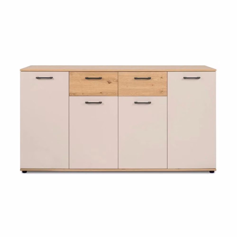 Madia Kerry51A con 4 ante e 2 cassetti in finitura beige e rovere artisan – 2