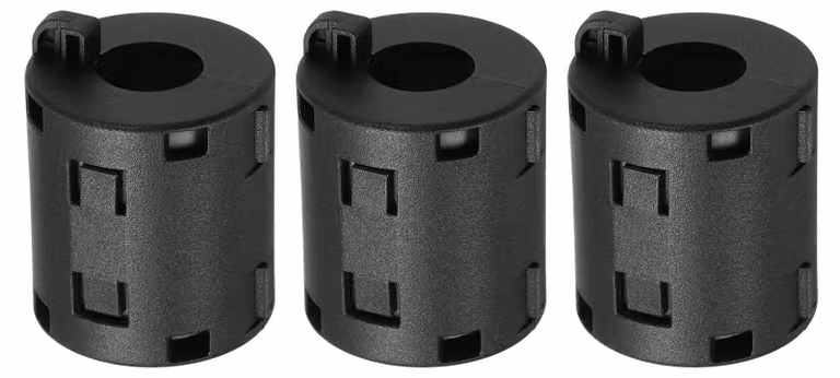 Set di 3 anelli filtranti in ferrite, diametro interno di 13 mm, colore nero