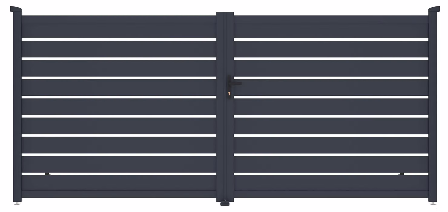 Portone G21 Reno 392x176 cm a doppia anta, antracite