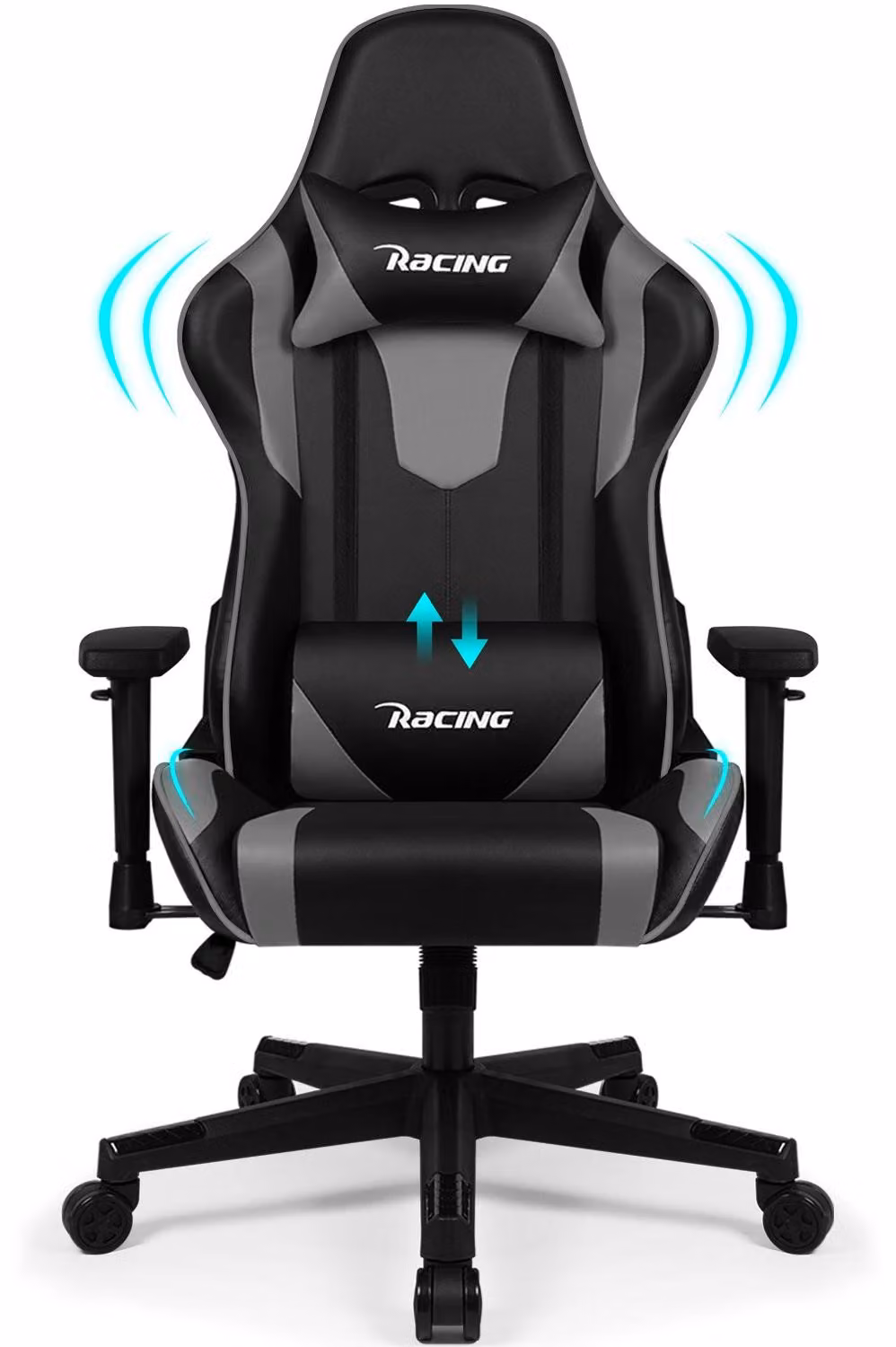 Sedia da gaming - Sedia per videogiochi - Sedia da scrivania - Sedia da ufficio - Sedia ergonomica - Regolabile da 90° a 170°