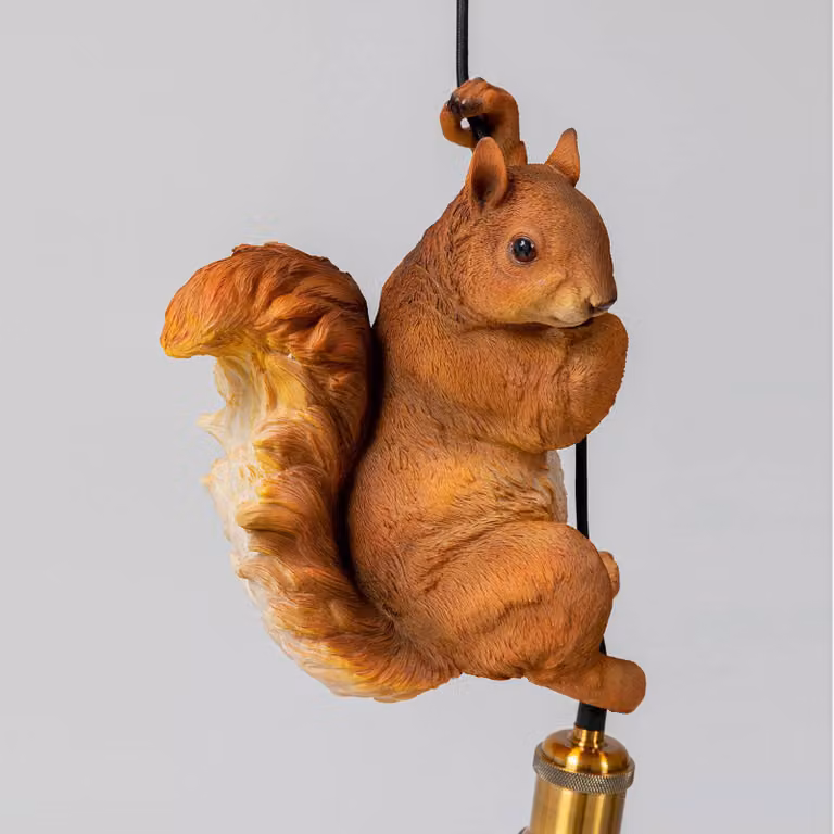KARE Lampada a sospensione Squirrel, dimmerabile, Marrone / Ruggine, Soggiorno / Sala da pranzo, Plastica, Moderno, Lampada a sospensione