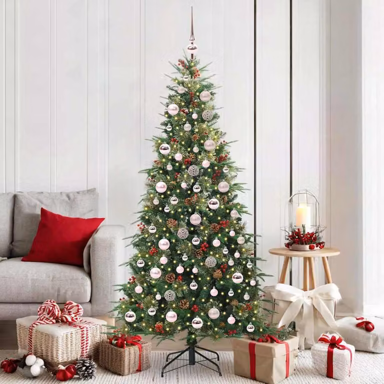 Maison Exclusive - Albero di Natale artificiale pieghevole, verde, 180 cm, realizzato in PE e PVC