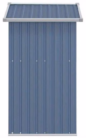 Casetta da giardino in acciaio zincato grigio – resistente agli agenti atmosferici e stabile – 126x97,5x177 cm