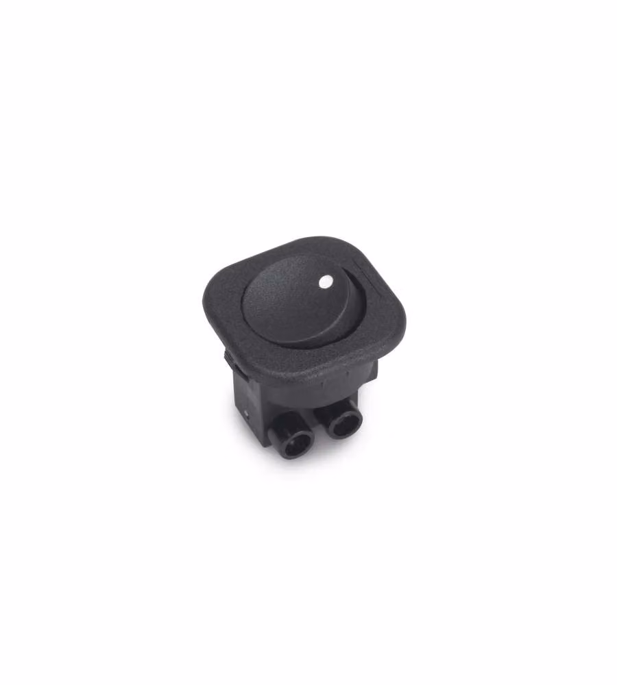 Emuca Interruttore da incasso D21x21, Plastica nera, Tecnoplastica