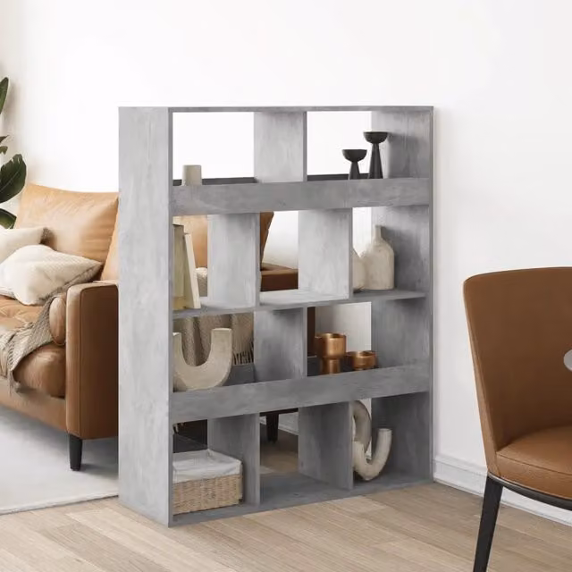 Divisorio per stanza vidaXL Grigio, moderno, in MDF, L 100 cm x P 33 cm x H 125,5 cm – 1