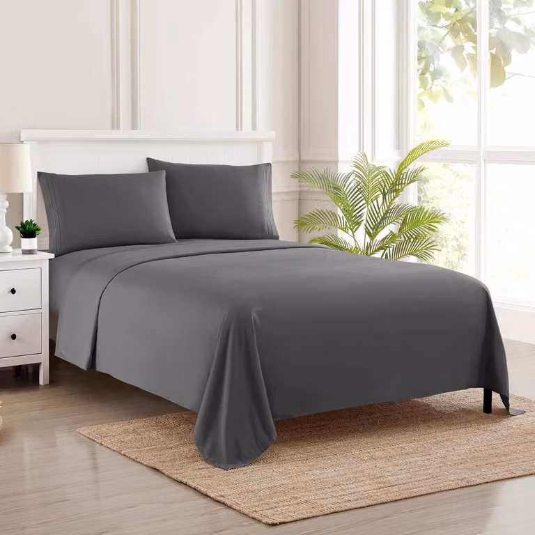 Draadtelling 21 "Set di lenzuola DEEP ZAK - Set di biancheria da letto in microfibra spazzolata di alta qualità egiziana, composto da lenzuolo piumino, lenzuolo con angoli, e 2 federe."