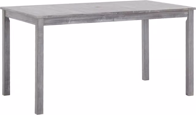 Set da Pranzo da Giardino 5 pz Grigio Legno Massello di Acacia 45940