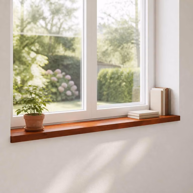 Set di 2 soglie per finestre vidaXL in legno marrone L 120 cm x P 15 cm x H 2 cm